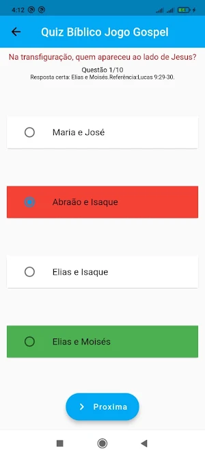 Quiz Bíblico Jogo Gospel Screenshot 1