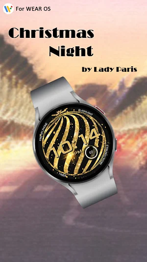 Christmas Gold Watch Face Screenshot 0