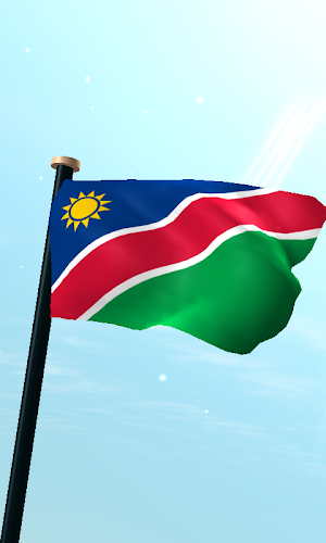 Namibia Flag 3D Live Wallpaper Screenshot 0