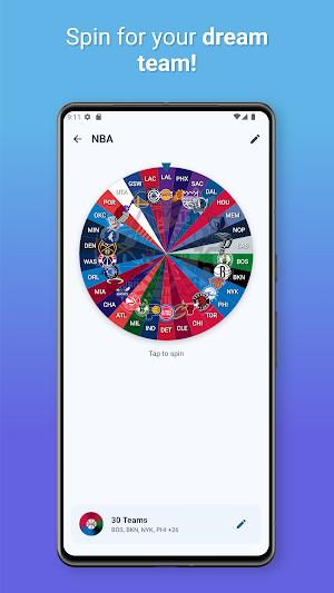 Basketball NBA Team Spinner Screenshot 0