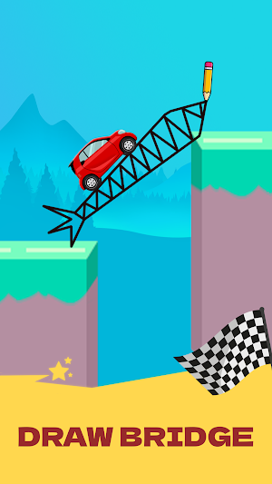 Draw 2 Bridge: Draw Save Car screenshot 6