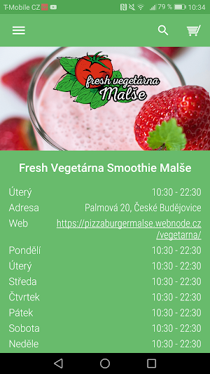 Fresh Vegetárna Smoothie Malše Screenshot 3