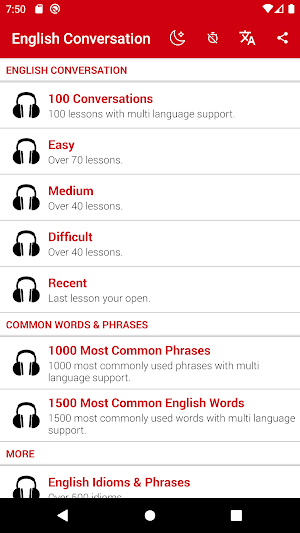 English Conversation Listening & Speaking Screenshot 0