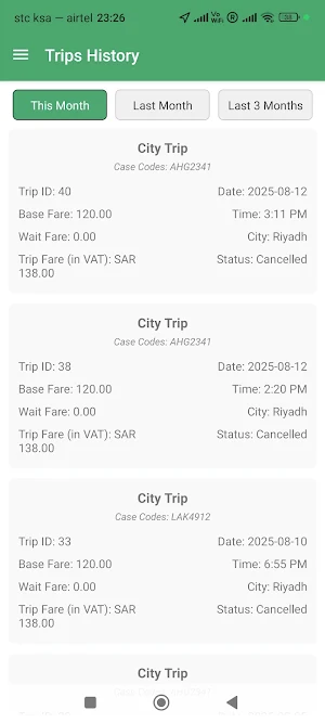 Smart Mobility Client App Screenshot 1