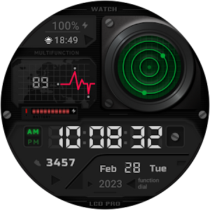 LCD Radar Watch Face Screenshot 0