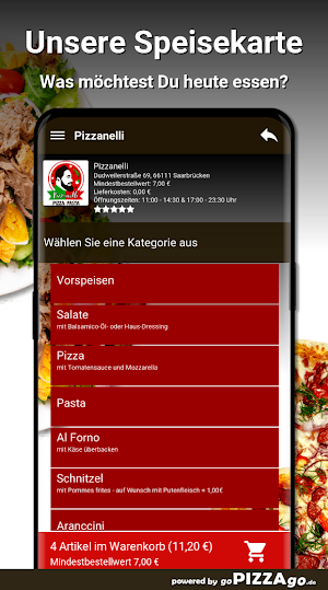 Pizzanelli Saarbrücken Screenshot 3