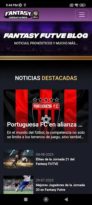 Fantasy FUTVE Screenshot 2