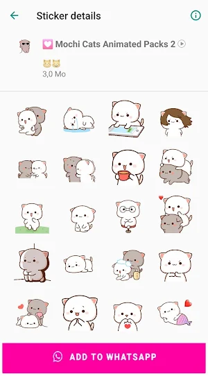 Animated Mochi Peach Stickers Screenshot 3