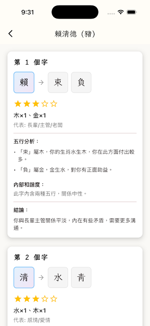 Naming Helper - Chinese name Screenshot 0