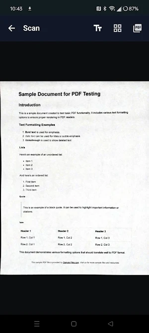 PDF Document Scanner Screenshot 1