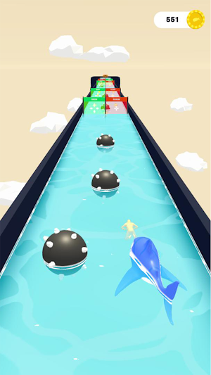 Shark Run: Eat man to get big Screenshot 1