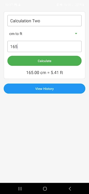 Feet To cm Converter Screenshot 0