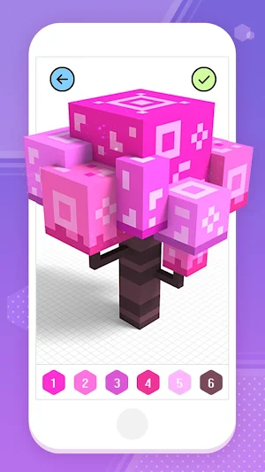 Color by Number 3D - Voxel Pixel Art Coloring Book Screenshot 2