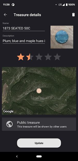 Treasure Logger: Manage your metal detections Screenshot 2