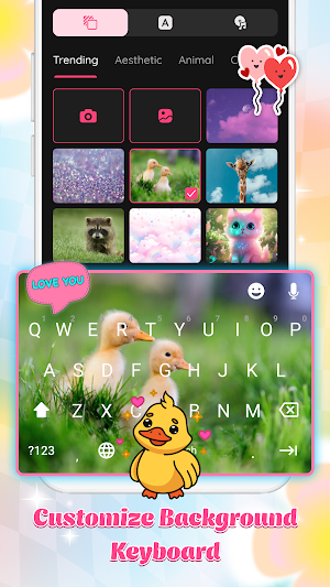Cute Keyboard - Emoji Keyboard Screenshot 1