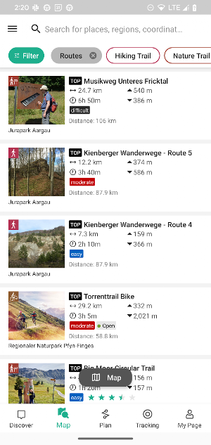 Swiss Parks App Screenshot 1