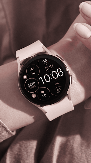 Minimal Rose Gold 3 watch face Screenshot 1