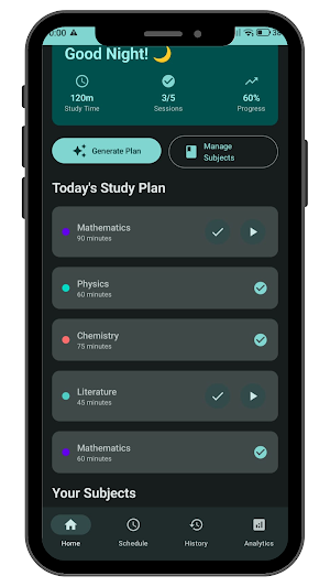 Study Time Planner Screenshot 1