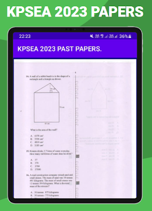 KPSEA 2023: Past papers. Screenshot 0