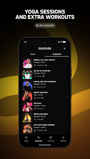 NEXT WORKOUT: Fitness App Screenshot 2