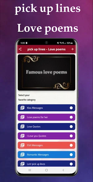 pick up lines - Love poems Screenshot 0