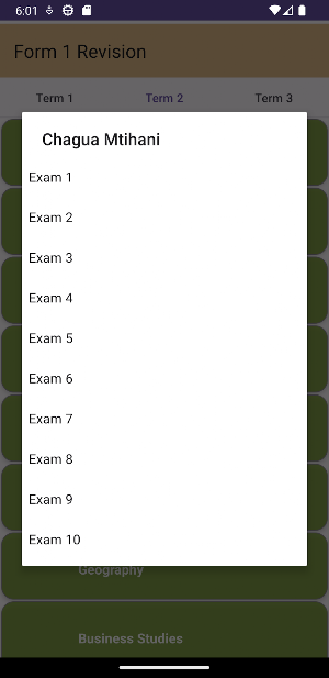 Form 1 Exams Revision Screenshot 1