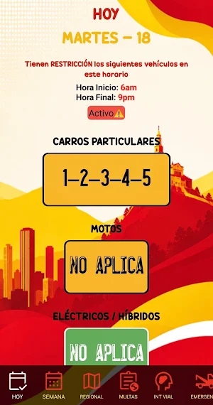 Pico y Placa Bogota Screenshot 0