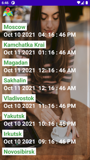 Russian Time Zones Clock Screenshot 2