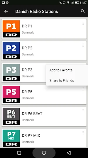 Danish Radio Stations Screenshot 2