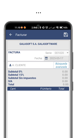Facturas app Screenshot 2
