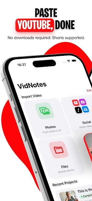 Video Transcriber: VidNotes Screenshot 1