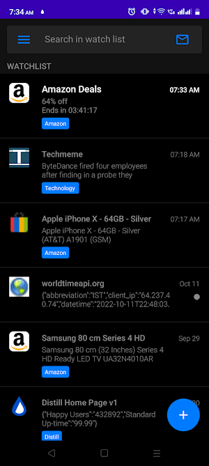 Distill Web Monitor Screenshot 0