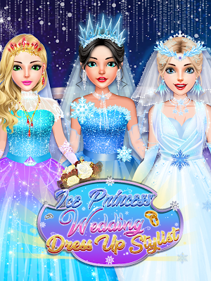 Ice Princess Wedding Dress Up Stylist Screenshot 0