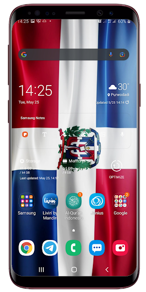 Dominican Flag Live Wallpaper Screenshot 2