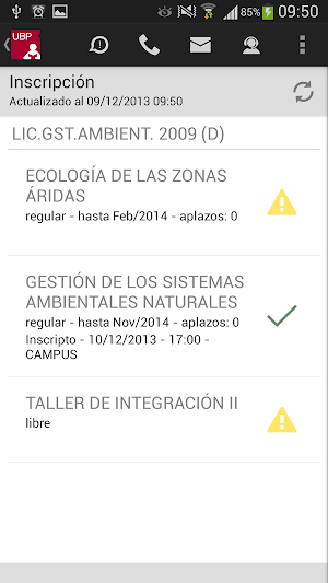 MiUBP Móvil Alumnos Screenshot 1