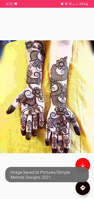 Front full hand mehndi design Screenshot 2