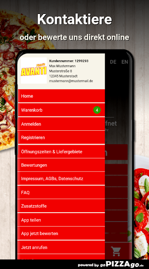 Pizzeria Avanti Plauen Screenshot 2