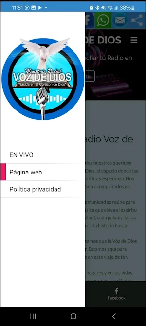 Radio Voz de Dios Screenshot 1