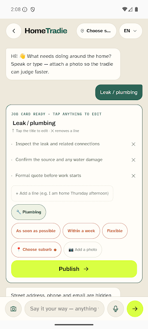 HomeTradie Screenshot 0