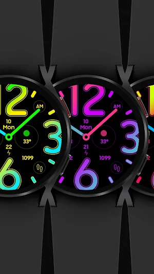 Neon Analog Watch Face 028 Screenshot 1