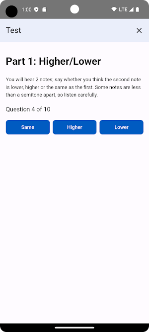 Music Aptitude Test Practice 2 Screenshot 2