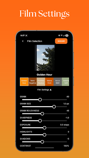 Grain - Pro Film Camera Screenshot 1