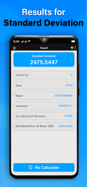 Standard Deviation Calculator Screenshot 1