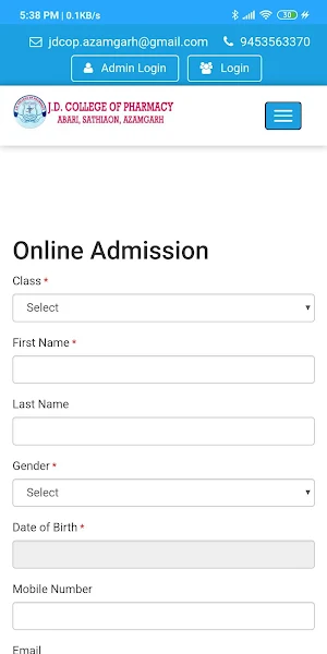 JD College of Pharmacy, Abari, Sathiaon, Azamgarh Screenshot 1