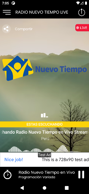 Radio Nuevo Tiempo  Stream Screenshot 0