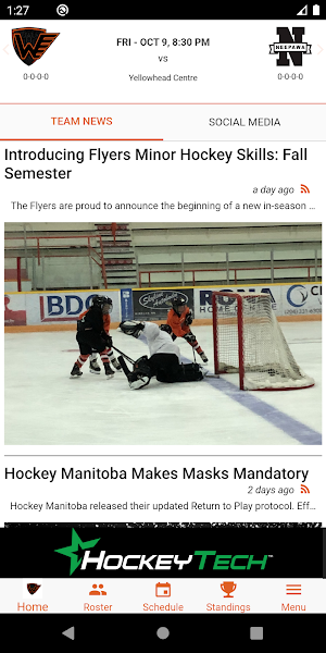 Winkler Flyers Official App Screenshot 1