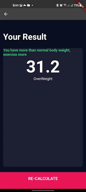 MyBMI Screenshot 3