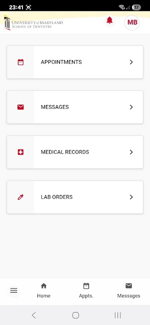 SOD Patient Portal Screenshot 1
