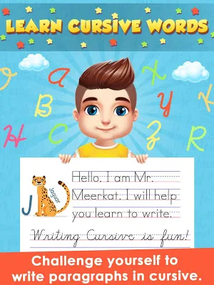 Kids Learn Cursive Writing - Cursive For Toddlers Screenshot 3