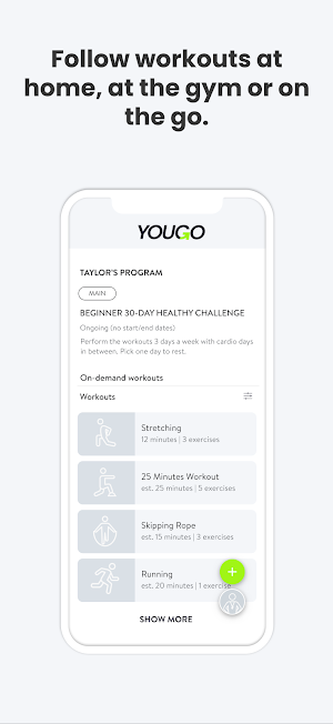 Yougo Fitness App Screenshot 2